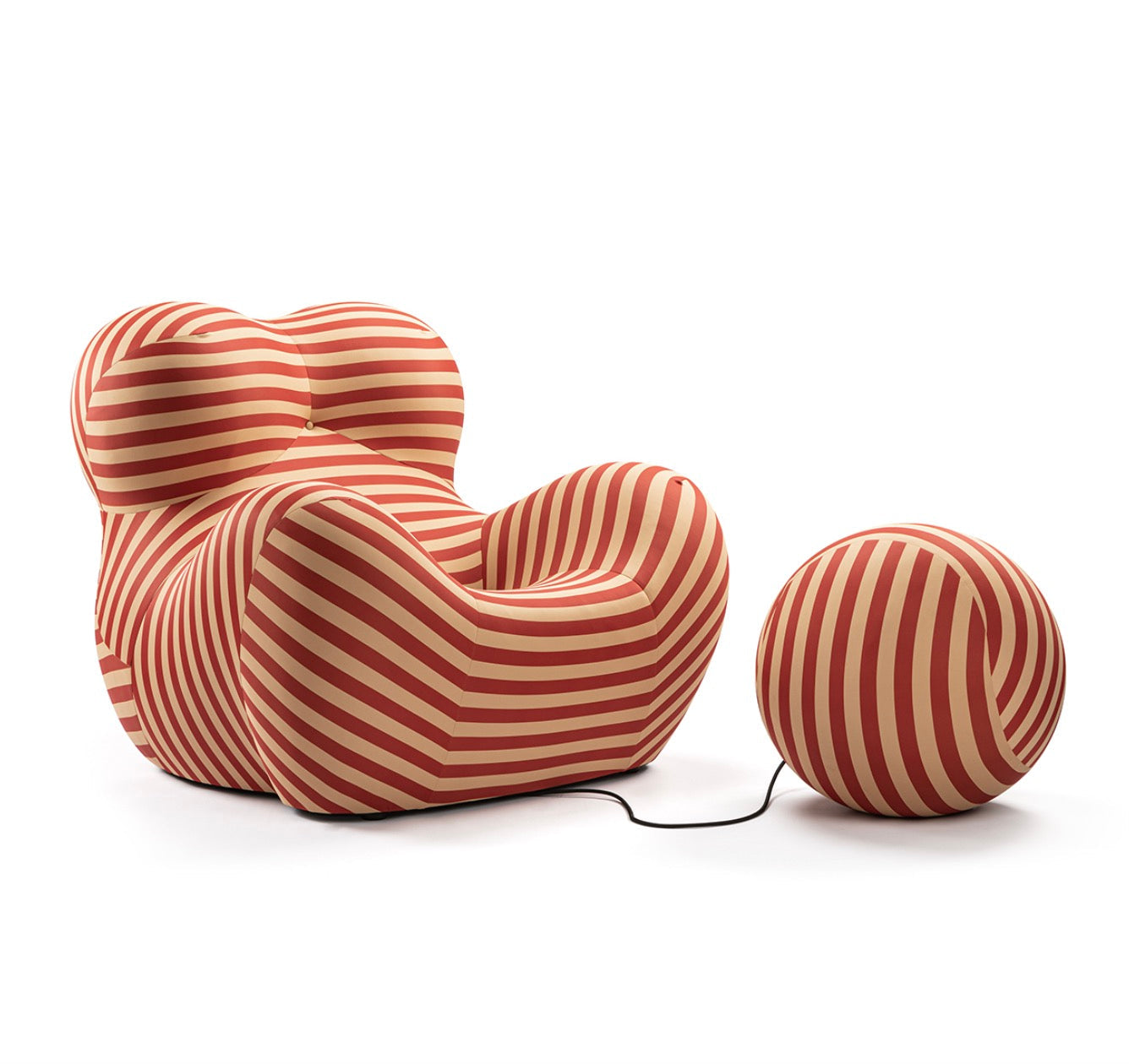 Artisan Stripe Cuddle Chair with Ottoman