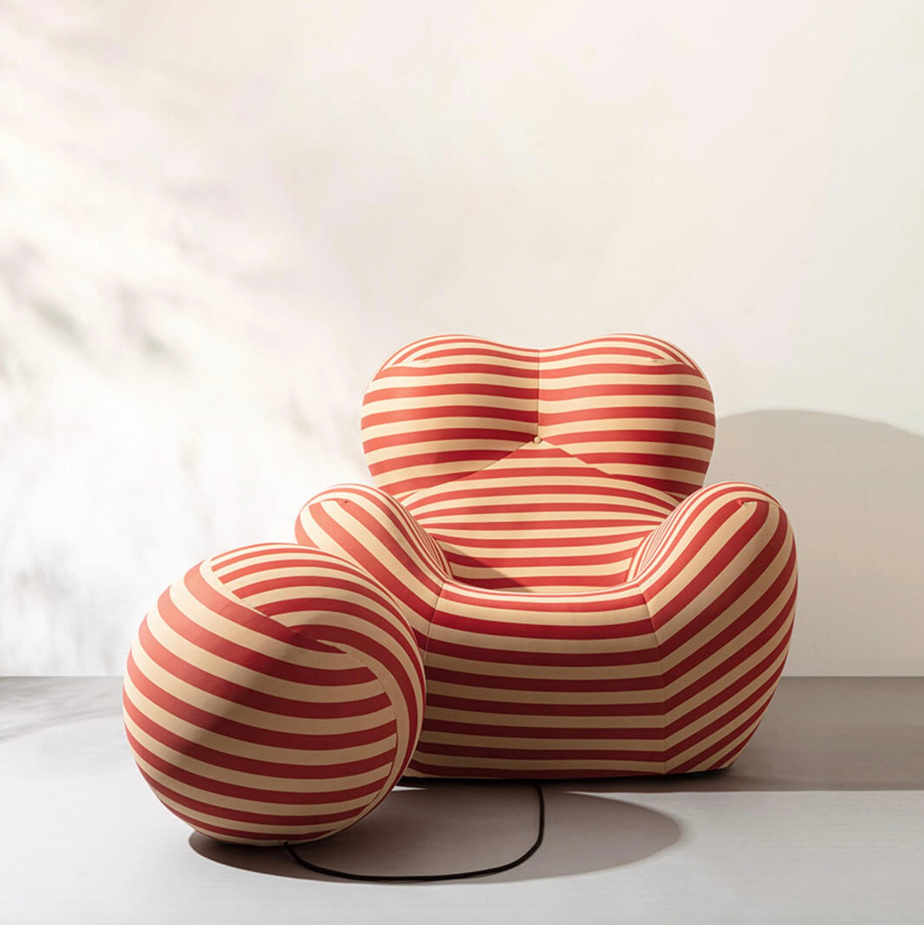 Artisan Stripe Cuddle Chair with Ottoman