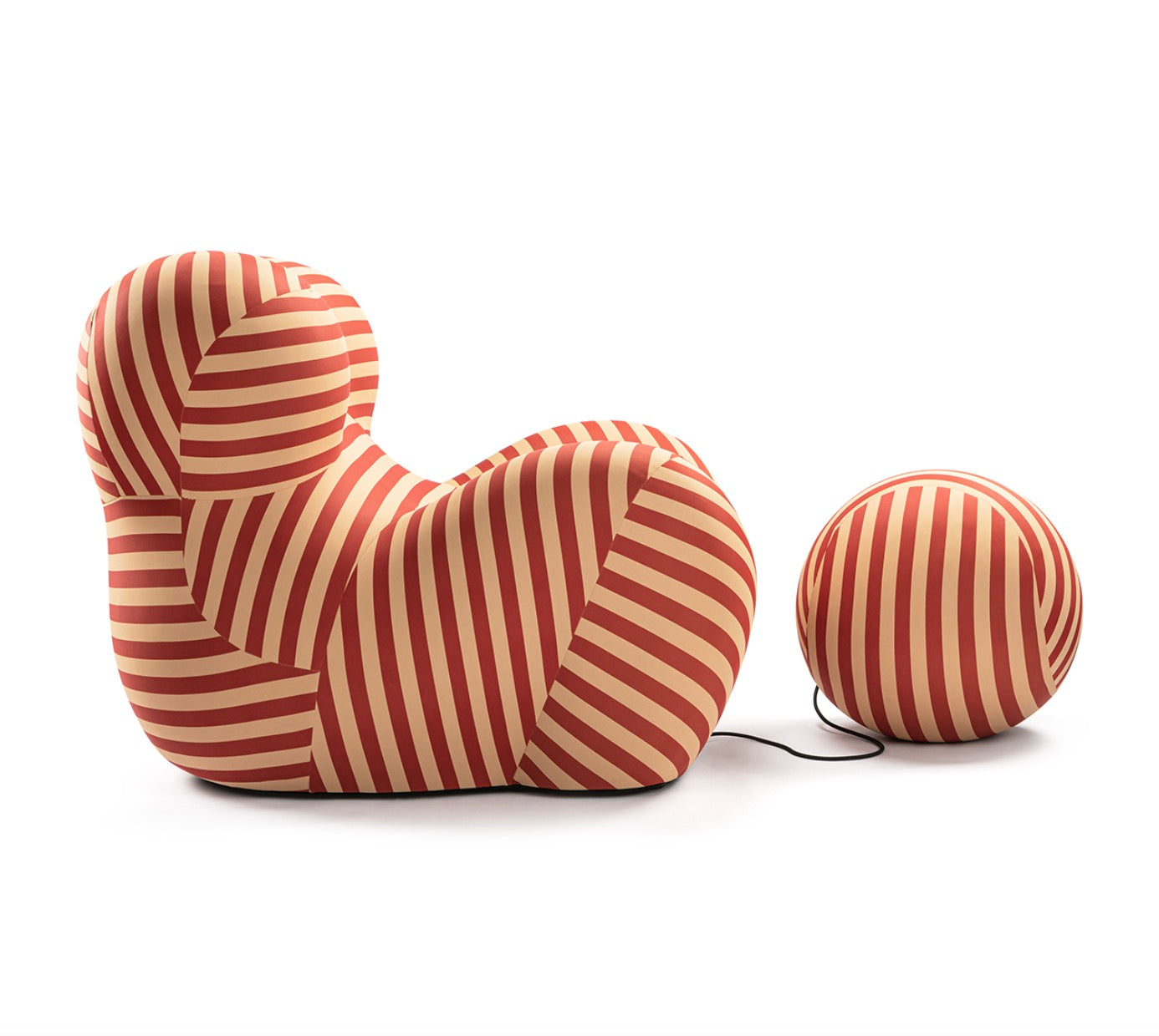 Artisan Stripe Cuddle Chair with Ottoman
