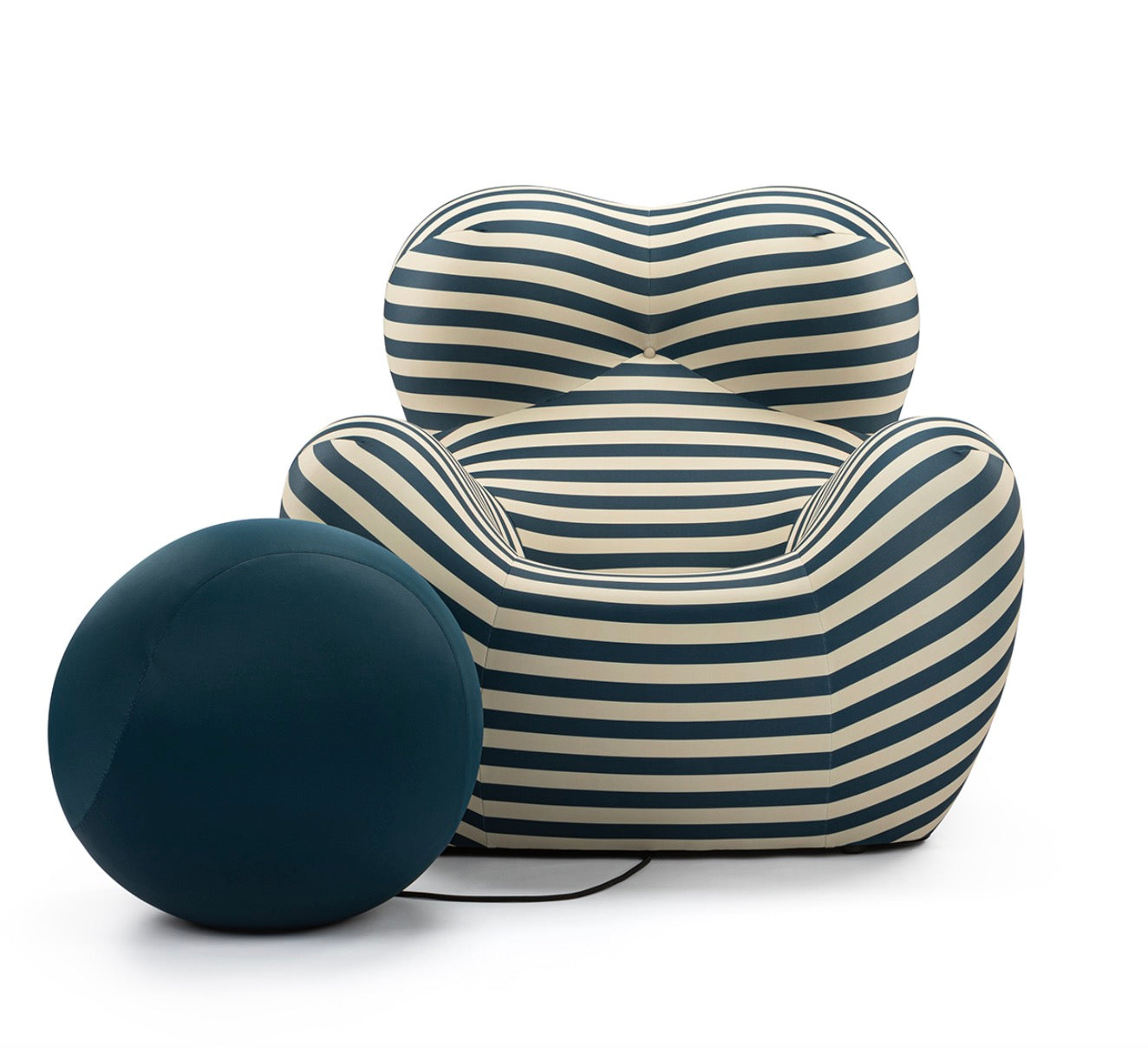 Artisan Stripe Cuddle Chair with Ottoman