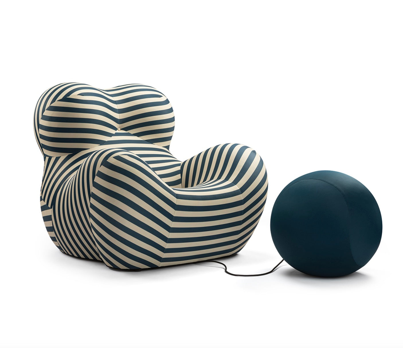Artisan Stripe Cuddle Chair with Ottoman