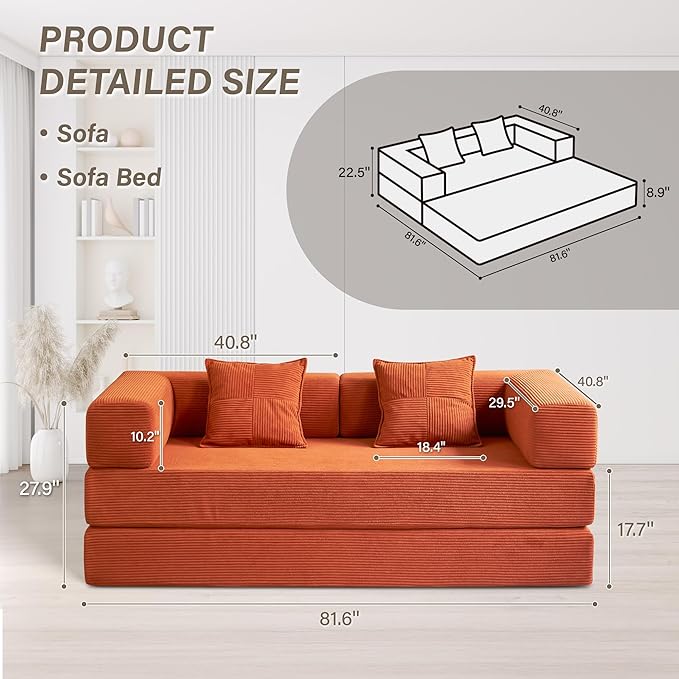 Corduroy Luxe Sofa Bed