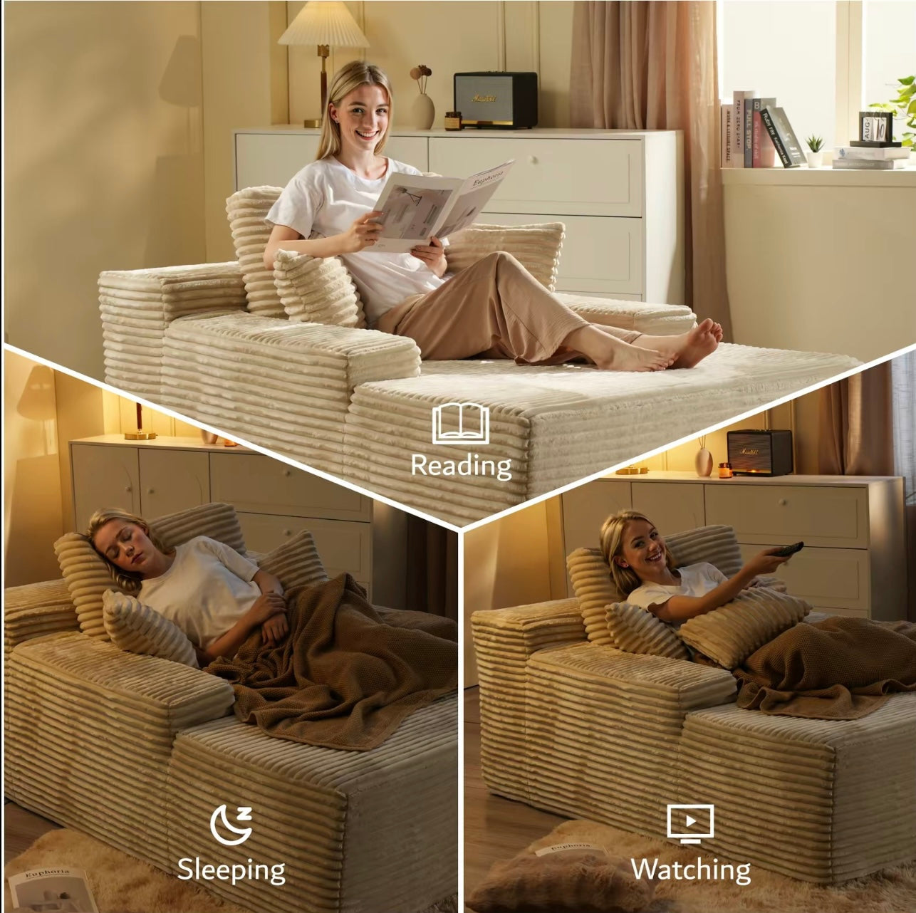 SnugNest Sleeper Sofa Bed